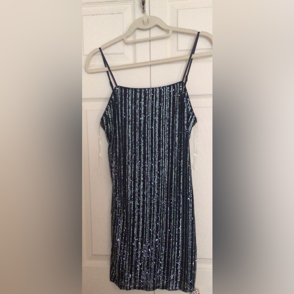 NWT Trixxi Blue Sequin Dress